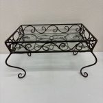 Iron & Glass Footed Tray