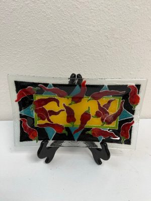 Signed Peggy Karr Red Hot Chili Peppers Plate