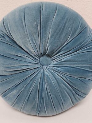 Velvet Round Tufted Accent Pillow
