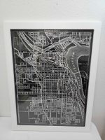 Framed Kansas City Map Reproduction