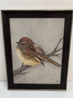 "Bird on Branch" Framed Art