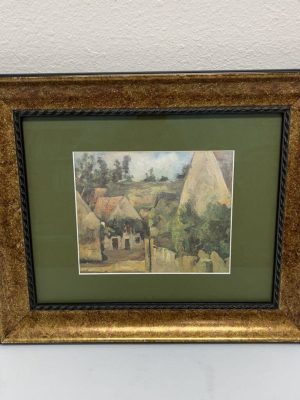 "Green Cottages" Reproduction Framed Art