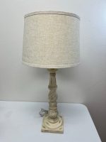 Lamp with Whitewashed Wood Base