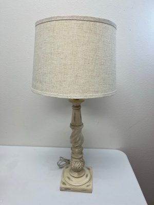 Lamp with Whitewashed Wood Base