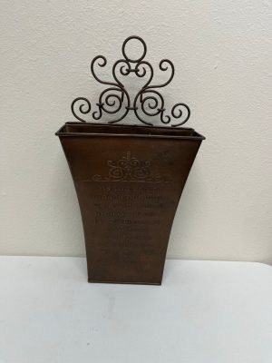 Metal Scrolled Wall Pocket