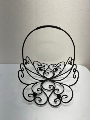 Iron Scroll Magazine or Log Holder