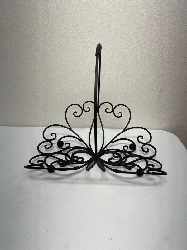 Iron Scroll Magazine or Log Holder