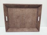 Restoration Hardware Leather Embossed Tray