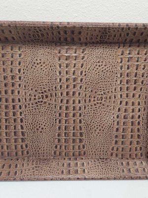 Restoration Hardware Leather Embossed Tray